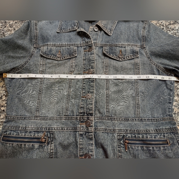 Contrast Women's Jean Jacket Size 15 - Picture 9 of 13